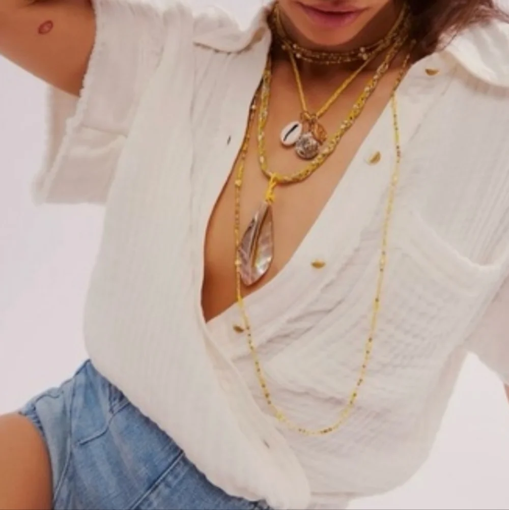 FREE PEOPLE × Ariana Ost Boho Pendant Necklace NWOT